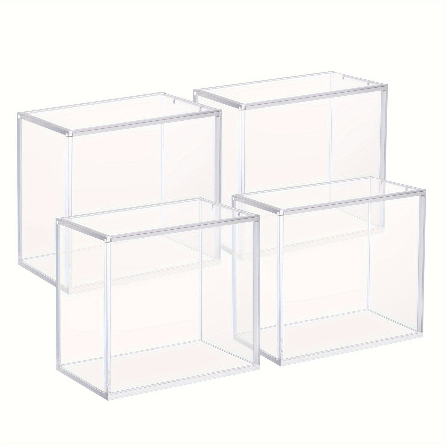 Acrylic Booster Box Display Case with Magnetic Lid, Thick 5mm Clear Storage for Pokemon TCG Card Collectors