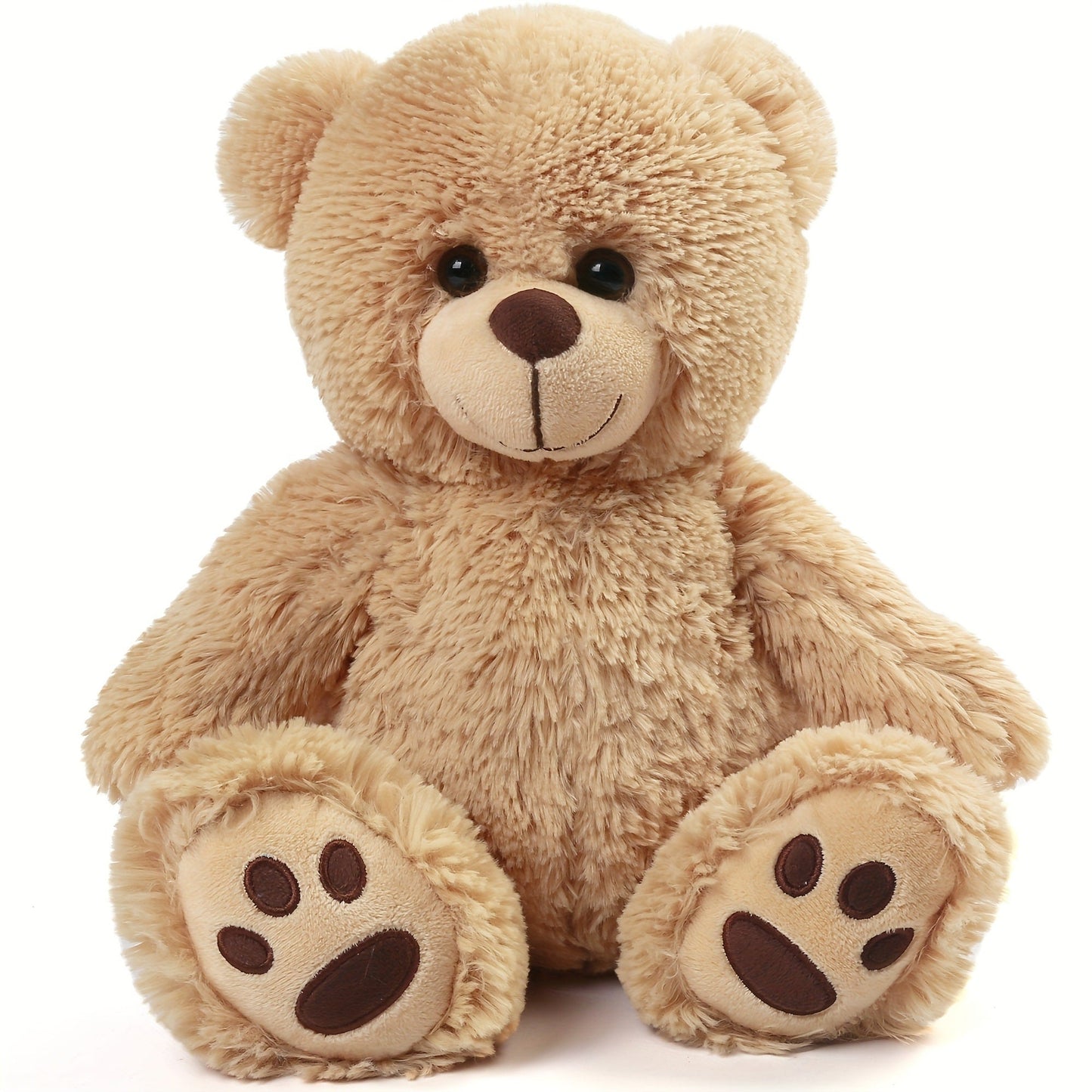 Plush Toy Soft Brown Teddy Bear in 10-Inch or 12-Inch Sizes with Classic Paw-Pad Details for Character Display, Room Decor and Gift