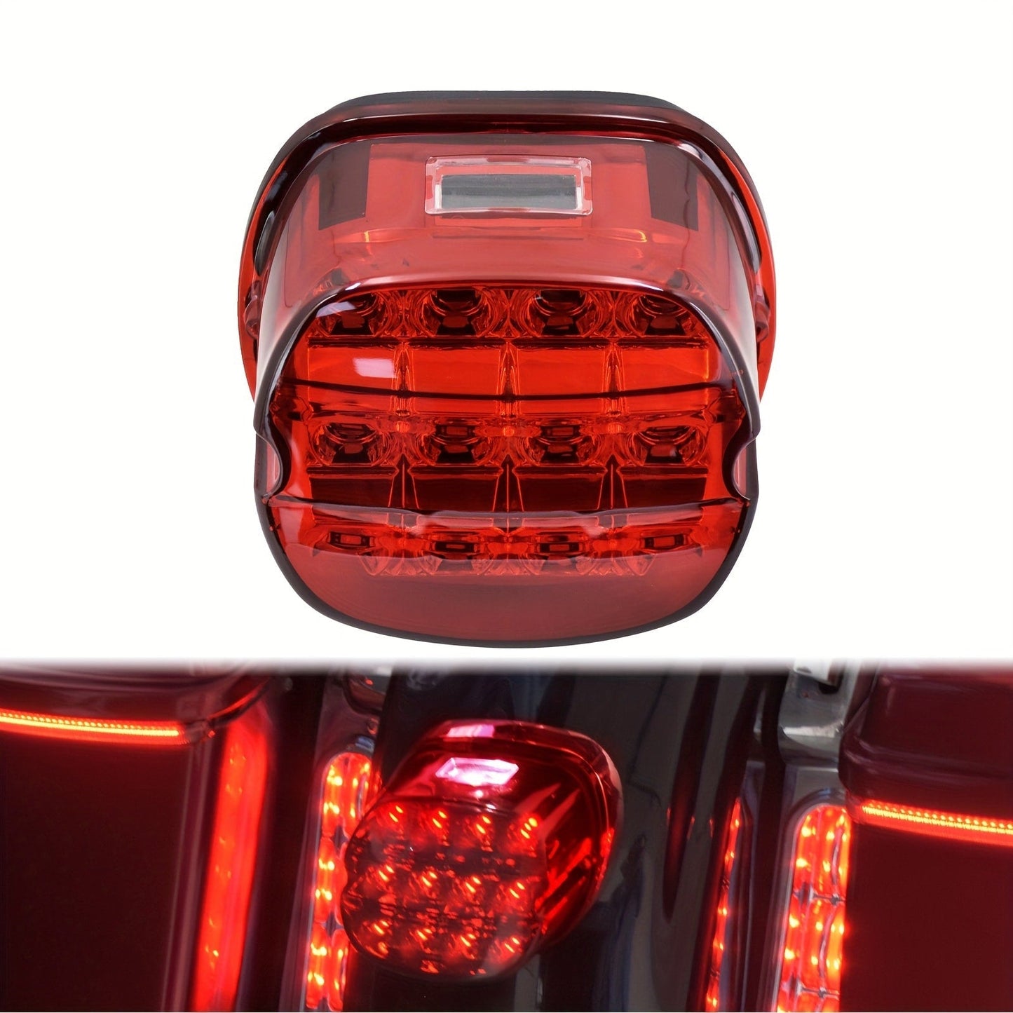Harley Davidson LED License Plate Light with Turn Signal for Sportster Dyna Touring Road King Electra Glide – Brake Running Lamp