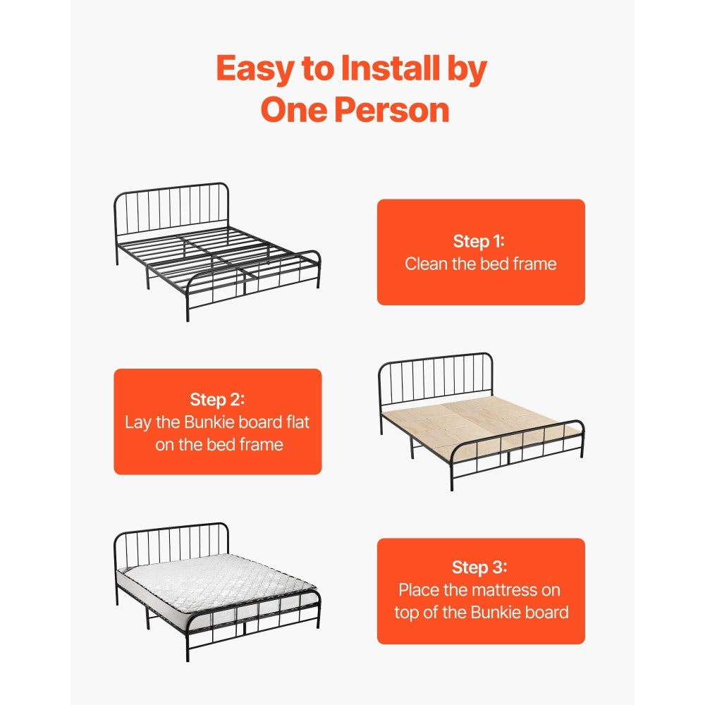 0.4-Inch Foldable Bunkie Board with Tool-Free Assembly for Bedroom detail image - detail view 7