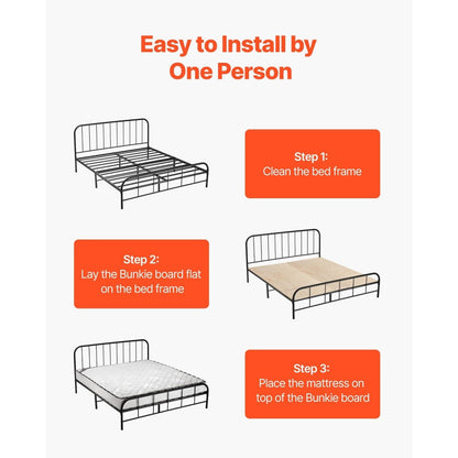 0.4-Inch Foldable Bunkie Board with Tool-Free Assembly for Bedroom detail image - detail view 7