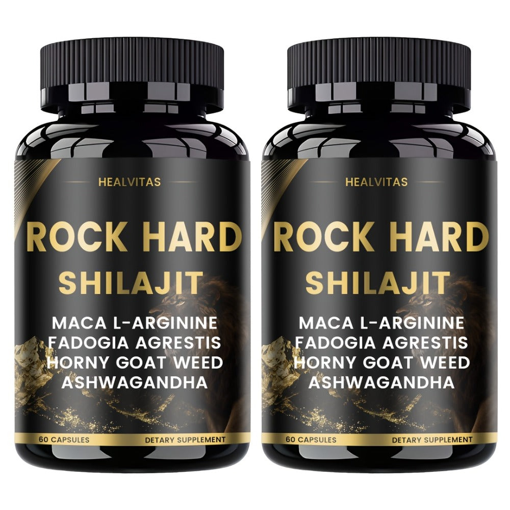Shilajit Ashwagandha Capsules with Taurine, Ginseng & Turmeric, 5-in-1 Natural Energy, Mood, Nerve & Antioxidant Support