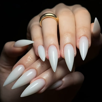 Press On Nails 10-Piece Cream Cat-Paw Set with Handmade 3D Design, Soft Matte or Glossy Finish