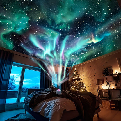 Aurora Magic Ball Light USB Plug-In with Remote, Color Rotating Aurora Borealis Effect Night Light for Bedroom
