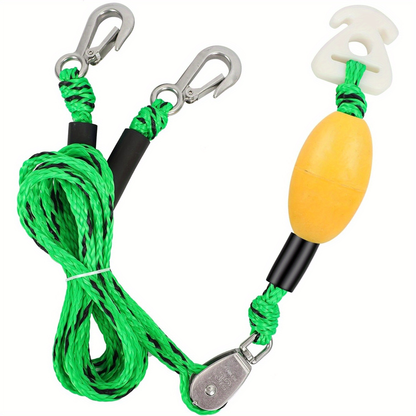 Heavy Duty Boat Tow Rope Harness Self-Centering with Float Ball Antirust Stainless Steel for Skiing Wakeboarding Kneeboarding 2 Riders