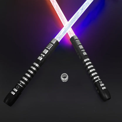 Light Up Dueling Saber 78" with 16 Color Lights & 3 Movie Sounds, 2-in-1 Dark Phantom Sword Single or Double Player