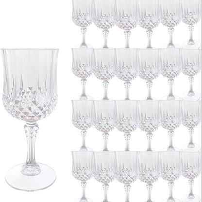 Plastic Wine Glasses 24 Pack 7oz for Home Cooking, Dining and Outdoor Meals, with the Listed Configuration