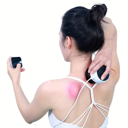 Electric Cupping Massage Device with Remote Control, Neck Back Waist Shoulder Massager, 3 Modes, Hot Compress Therapy