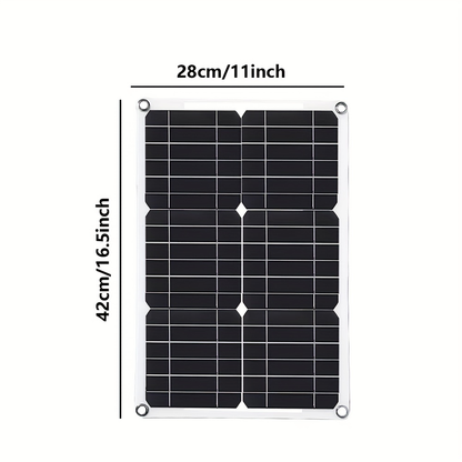 60-Watt Monocrystalline Solar Charging Kit with Green Controller and One- or Two-Panel Options