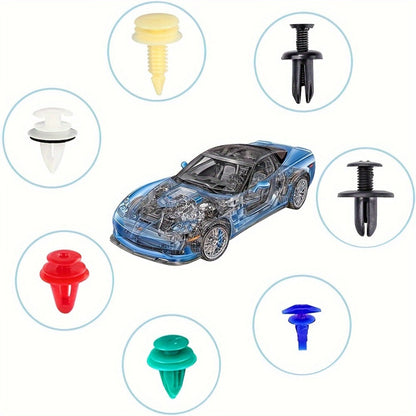 Automotive Fastener Clips Kit 680pcs + Removal Tools – Universal Car Door Panel Bumper Fender Rivet Push Clips Expansion Screws Replacement