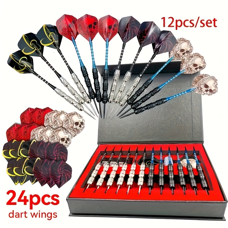 Professional Darts Set with Iron Tips, PET Shafts & Gift Box – Complete Dart Set for Training & Competition