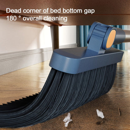 Long-Handle Broom and Dustpan Cleaning Set with Comb Teeth in Blue, Orange, White, Purple or Green