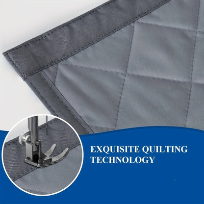 Thermal Insulated Door Curtain Magnetic Closure Knit Plaid Pattern – Windproof Insulation Blanket for Front Door, Sliding Glass