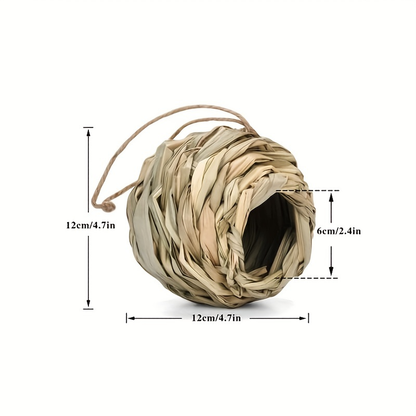 Hummingbird Nest House Handwoven Outdoor Garden Patio Bird Nest – Spherical Design Comfortable Nesting Shelter for Small Birds