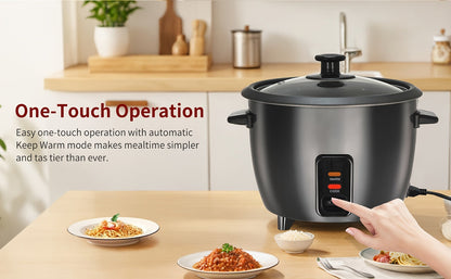 Rice Cooker & Yogurt Maker 1.5Qt, 6-Cup Non-Stick Electric Rice Cooker with Auto Keep, One-Touch