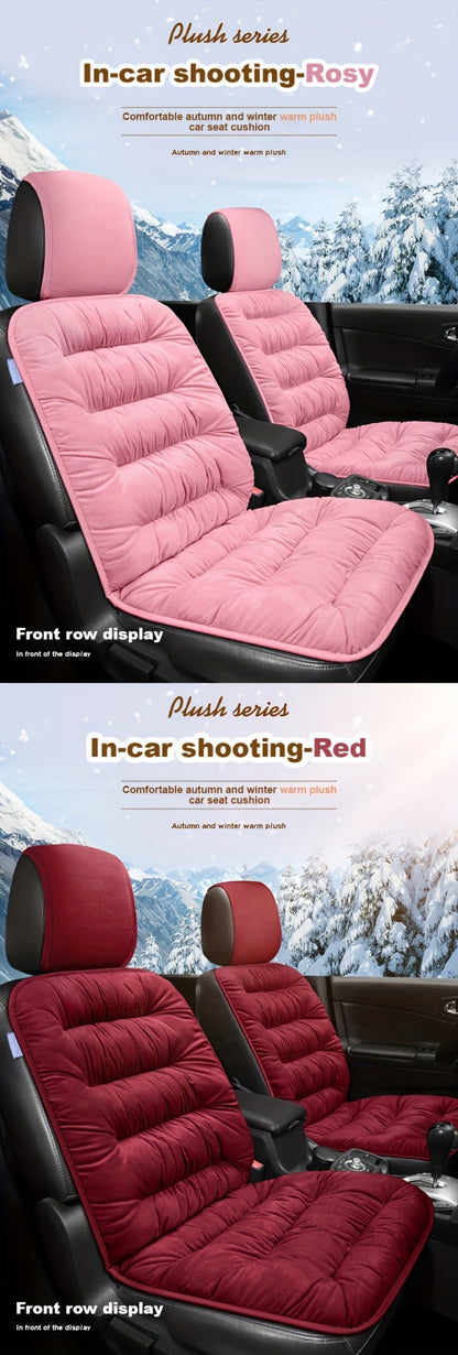 Vest-Style Car Seat Cushion with Connected Backrest and Seat Pad, Memory Foam Fill and Red, Beige or Black Options