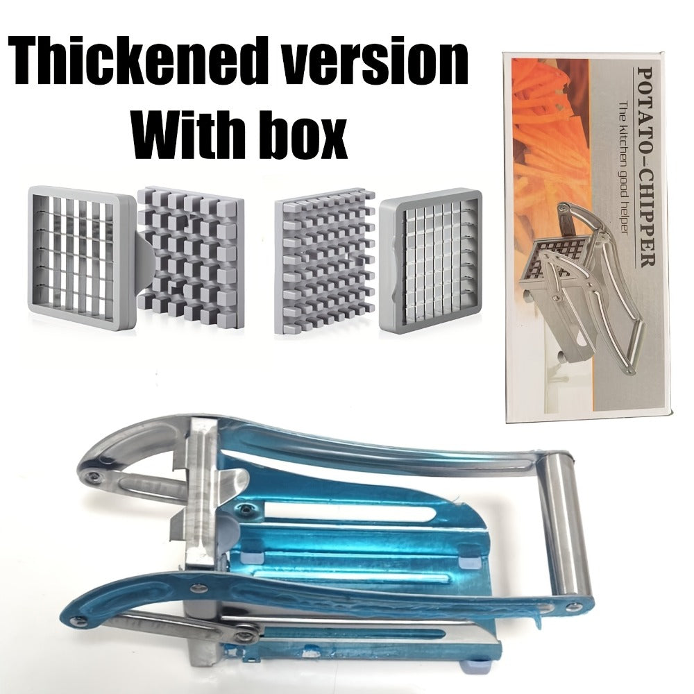 French Fry Cutter, Stainless Steel Vegetable & Potato Slicer, Multi-Function Food Chopper for Potato