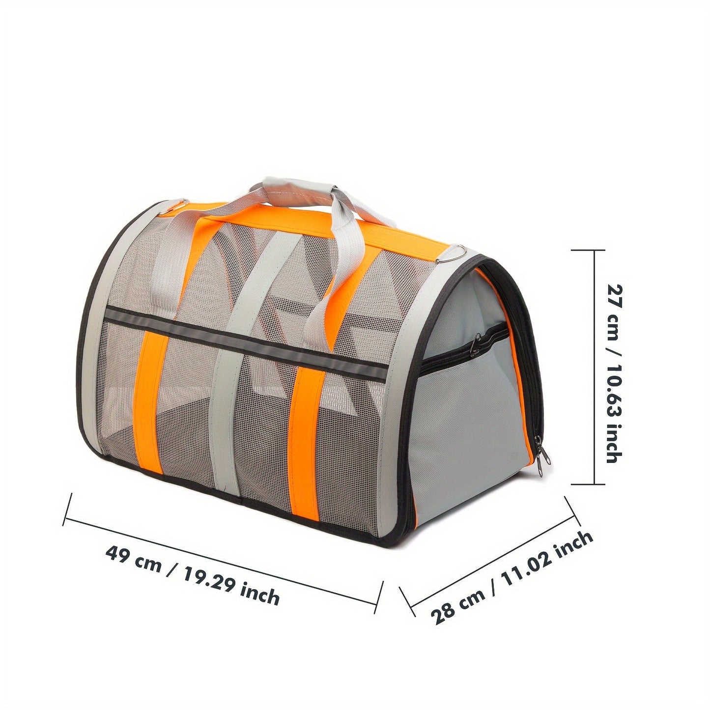 Arched Mesh-Panel Pet Carrier with Top Handles, Seven Colors and Complete S, M and L Size Grid
