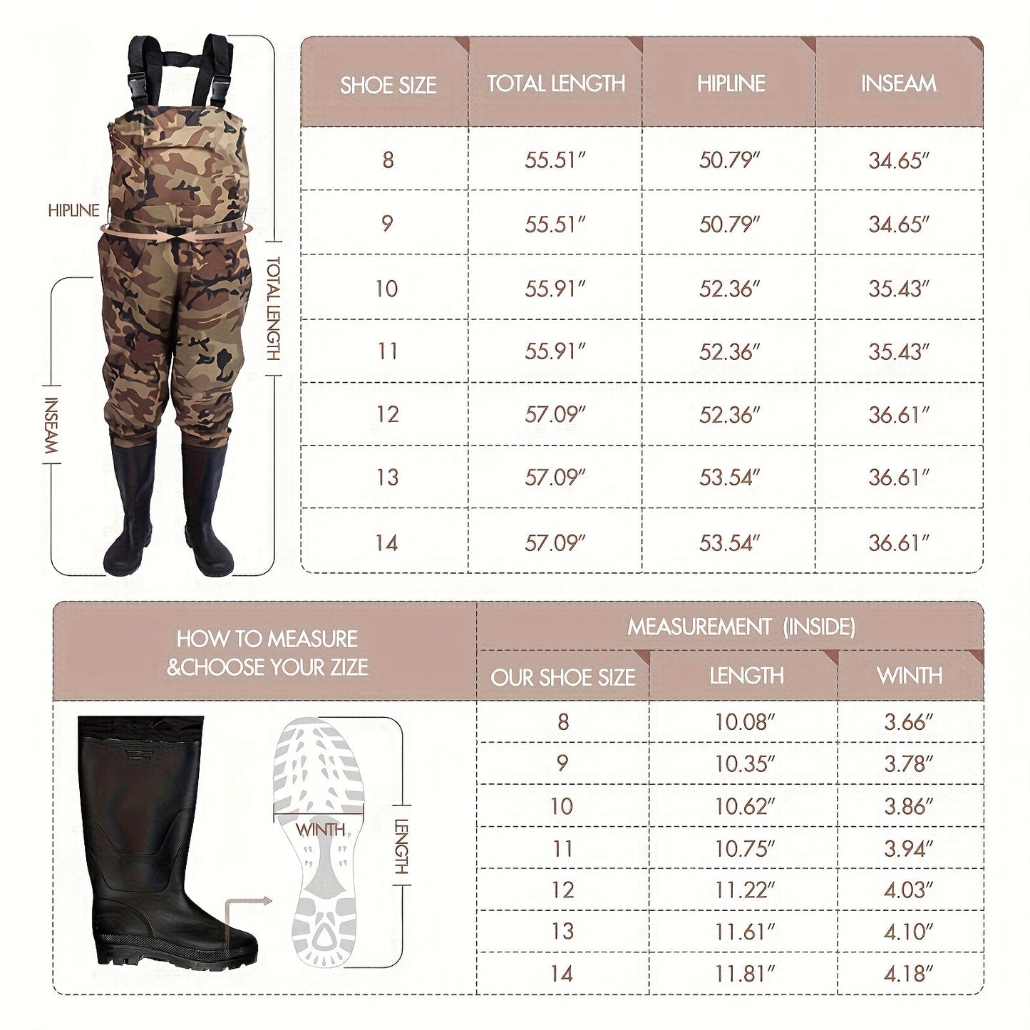 Fishing Waders with Boots for Men & Women – 3-Ply Nylon Lightweight Breathable Wading Pants with PVC Lining, Anti-Slip Sole & Pockets