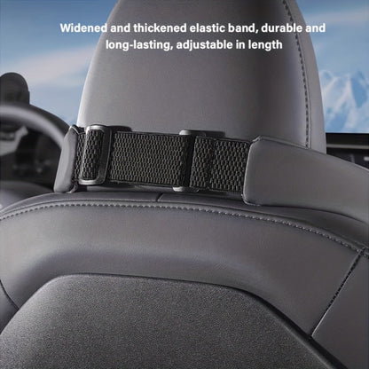 Car Neck Pillow Nappa Leather Headrest – Memory Foam Lumbar Support with Embroidery, All-Season Universal Car Interior Accessory