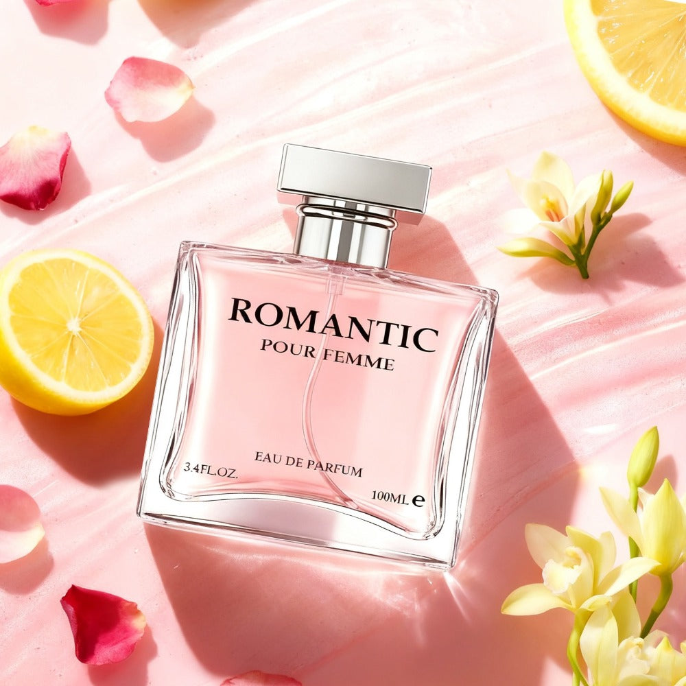 Perfume for Women Two-Pack of 100ml EDP Sprays with Rose, Chamomile, Lemon, Lily, Violet, Musk and Wood