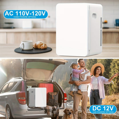 Mini Fridge with Glass Front Door 15.8QT/23.3QT - Portable Cooler and Warmer AC/DC 12V, Small Refrigerator for Bedroom
