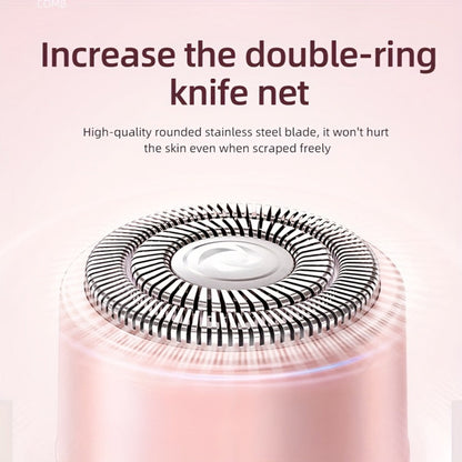 Electric Epilator for Women Double Head USB Rechargeable Hair Removal Shaver Bikini Trimmer Body Private Area Grooming Device
