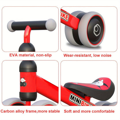 Baby Balance Bike for 1 Year Old Boys Girls No Pedal 4 Wheel Infant Toddler with the Listed Color, Size or Set Options for Everyday Use