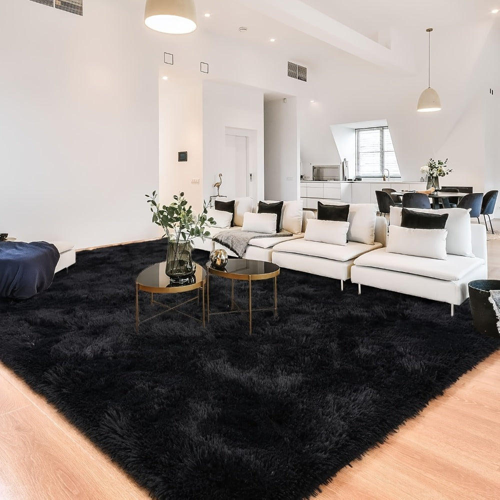 Shag Rug Fluffy Thick Area Rug - Fuzzy Tufted Plush Carpet for Bedroom & Living Room, Floor Mat in Multiple Colors & Sizes