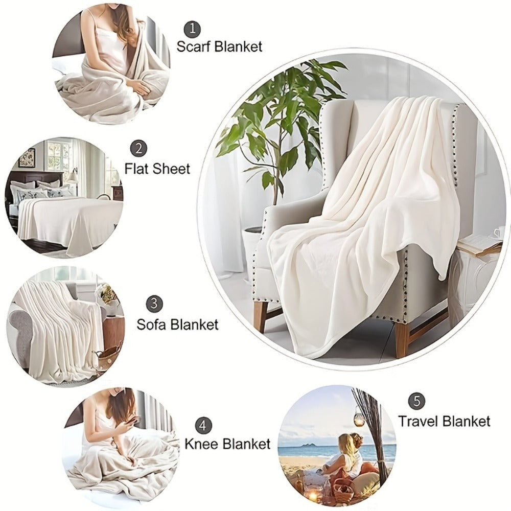 Dear Mom Letter Print Flannel Blanket with 50 x 60 or 60 x 80-Inch Size Options for Sofa and Bed Layering