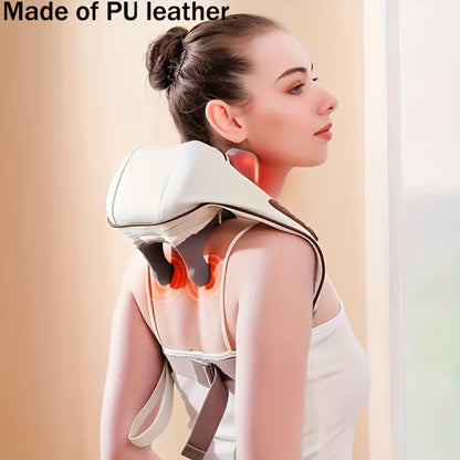 Neck Shoulder Massage Pillow 8D Deep Kneading Wireless Electric Back Massager Simulates Human Hands for Neck for Home or Salon Spa Use