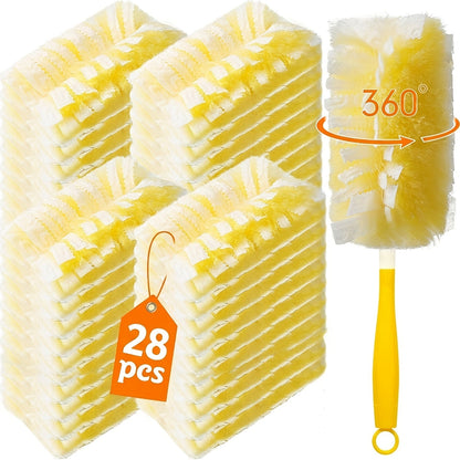 Duster Refills 360 Degree Electrostatic Microfiber Disposable Dusting Refills with Handle for Entryways, Bedrooms and Living Spaces