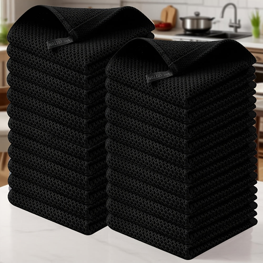 Kitchen Dish Cloths 23pcs 100% Cotton Waffle Weave Ultra Dish Towels 12x12 Inch for Cooking Cleaning Wiping Hands Kitchen Decor Gift