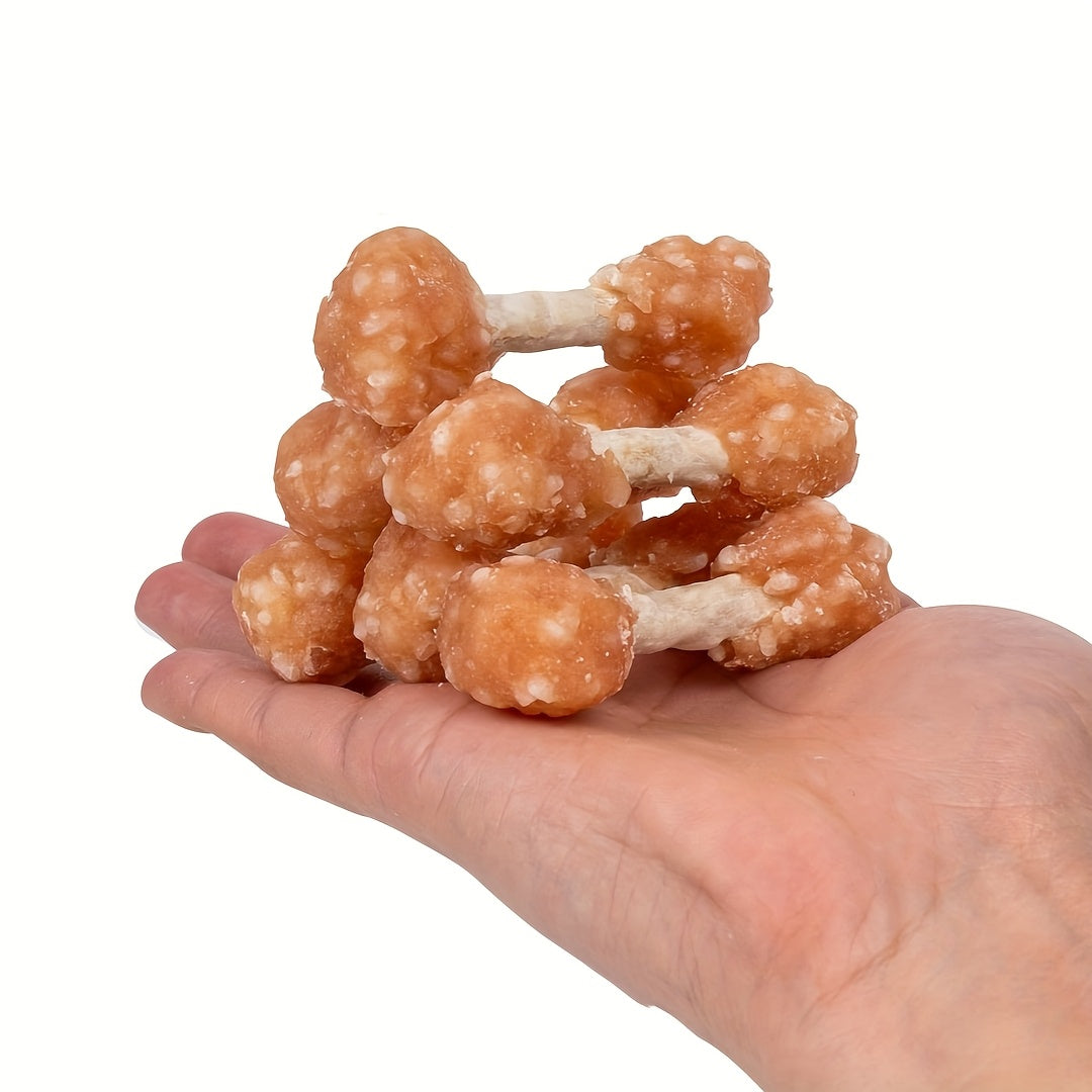 Chicken Dog Training Treats Dumbbell Shape – Natural High Protein Reward Snacks for Small Medium Large Dogs, Rice & Chicken Flavor