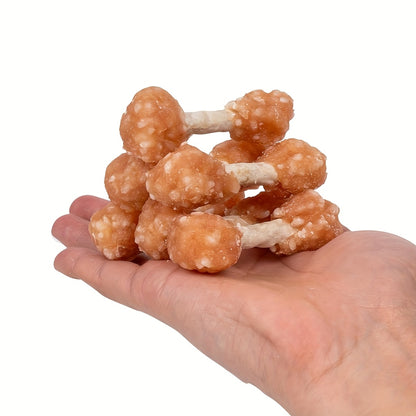 Chicken Dog Training Treats Dumbbell Shape – Natural High Protein Reward Snacks for Small Medium Large Dogs, Rice & Chicken Flavor