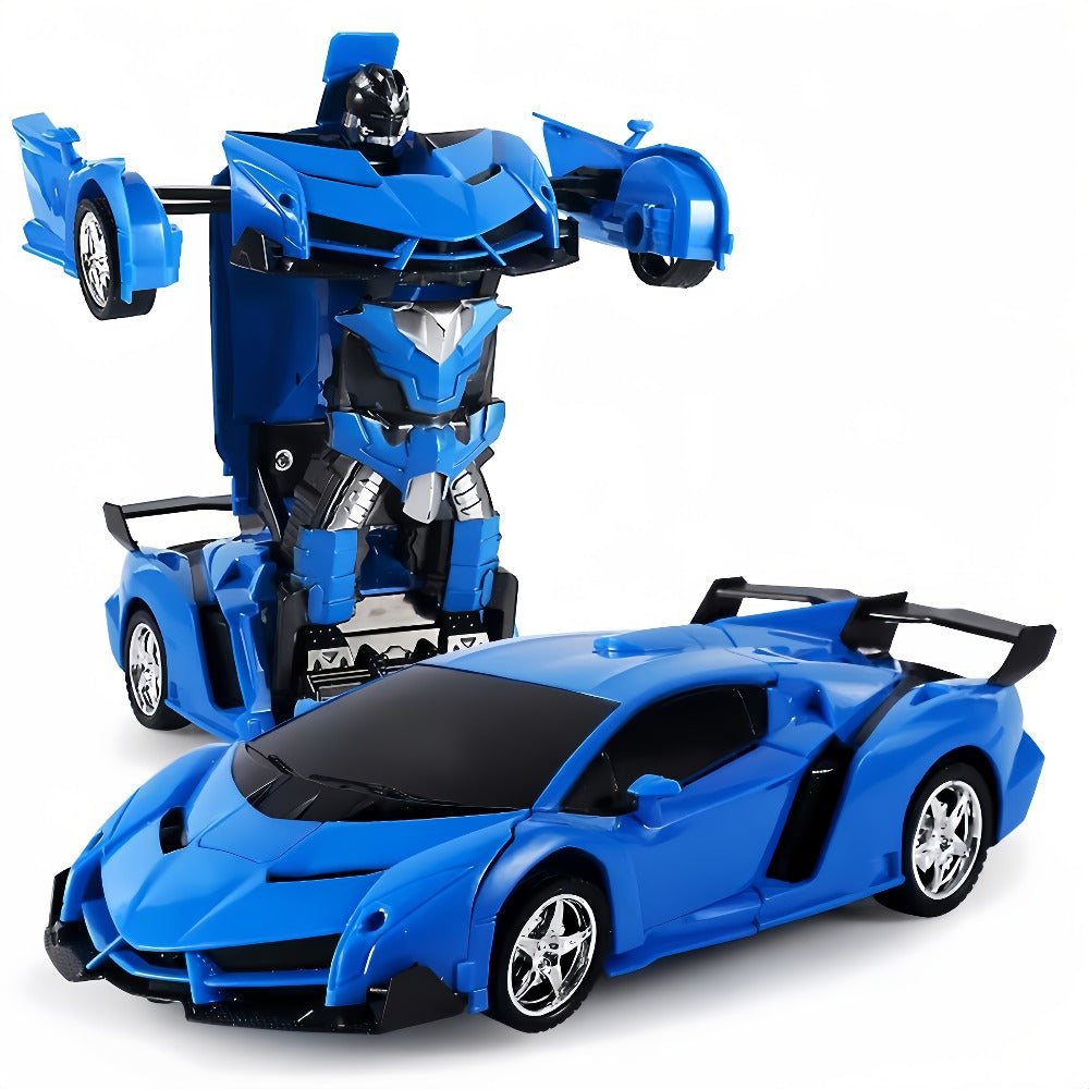 Transforming RC Robot Car for Kids 2.4GHz, One-Button Deformation Stunt Car 360 Drift LED Lights