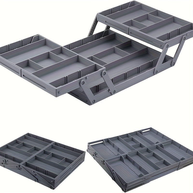 Two-Row Cantilever Drawer Organizer with Two- or Three-Layer Expandable Storage Configurations