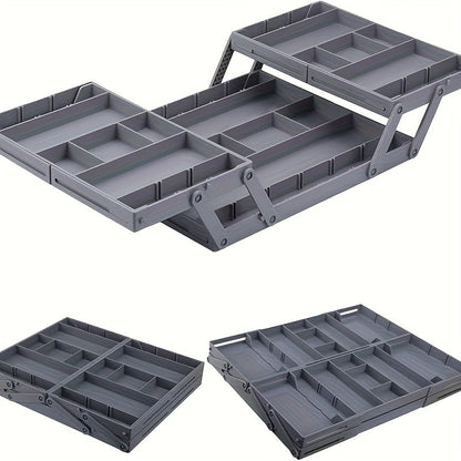 Two-Row Cantilever Drawer Organizer with Two- or Three-Layer Expandable Storage Configurations