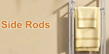 Portable Clothes Rack with Wheels, Double Rod Garment Rack with Shelves & Hooks, Metal Rolling Clothing Rack for Hanging Clothes