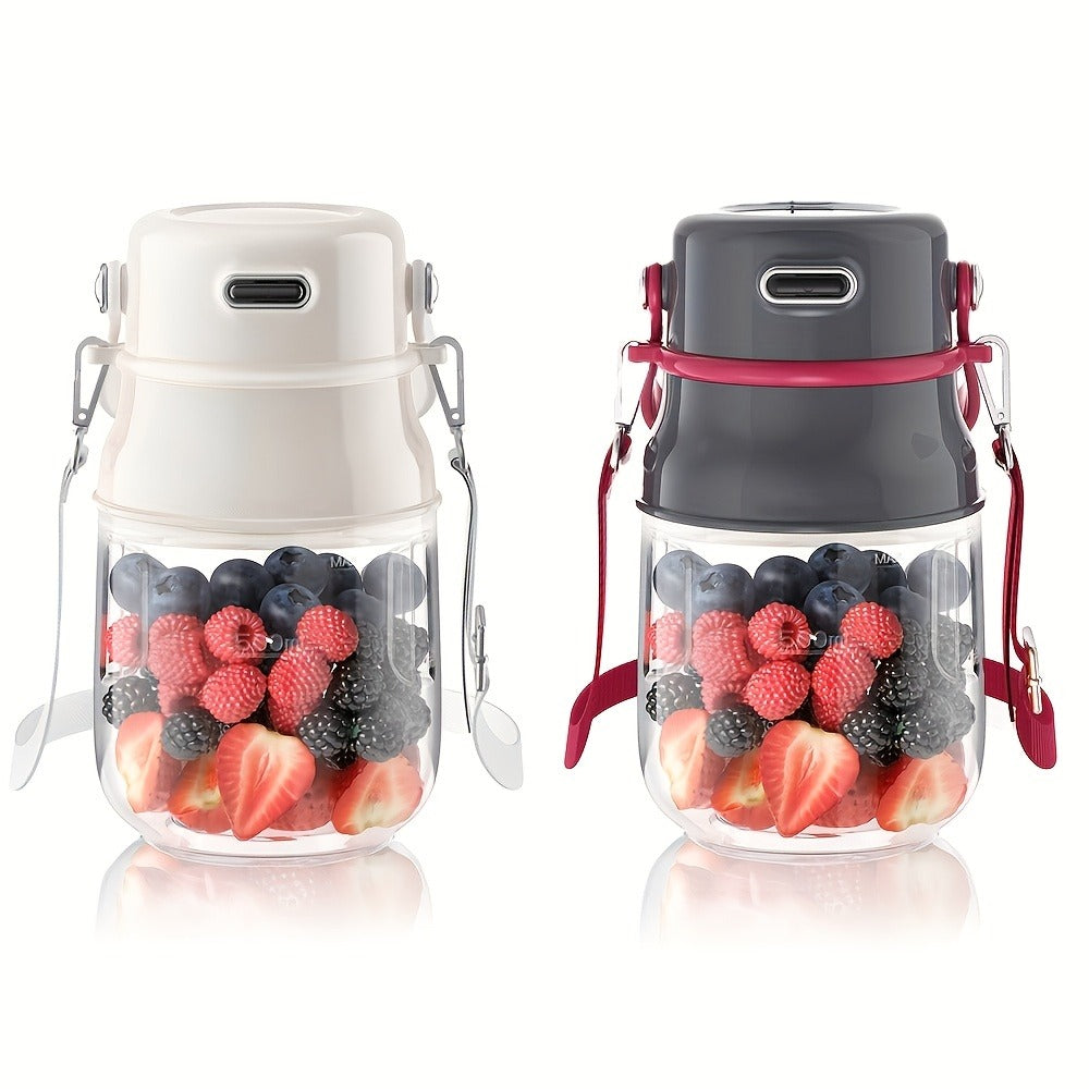 Personal Blender USB-C Rechargeable 27oz - 10-Blade Portable Smoothie Blender with Shoulder Strap