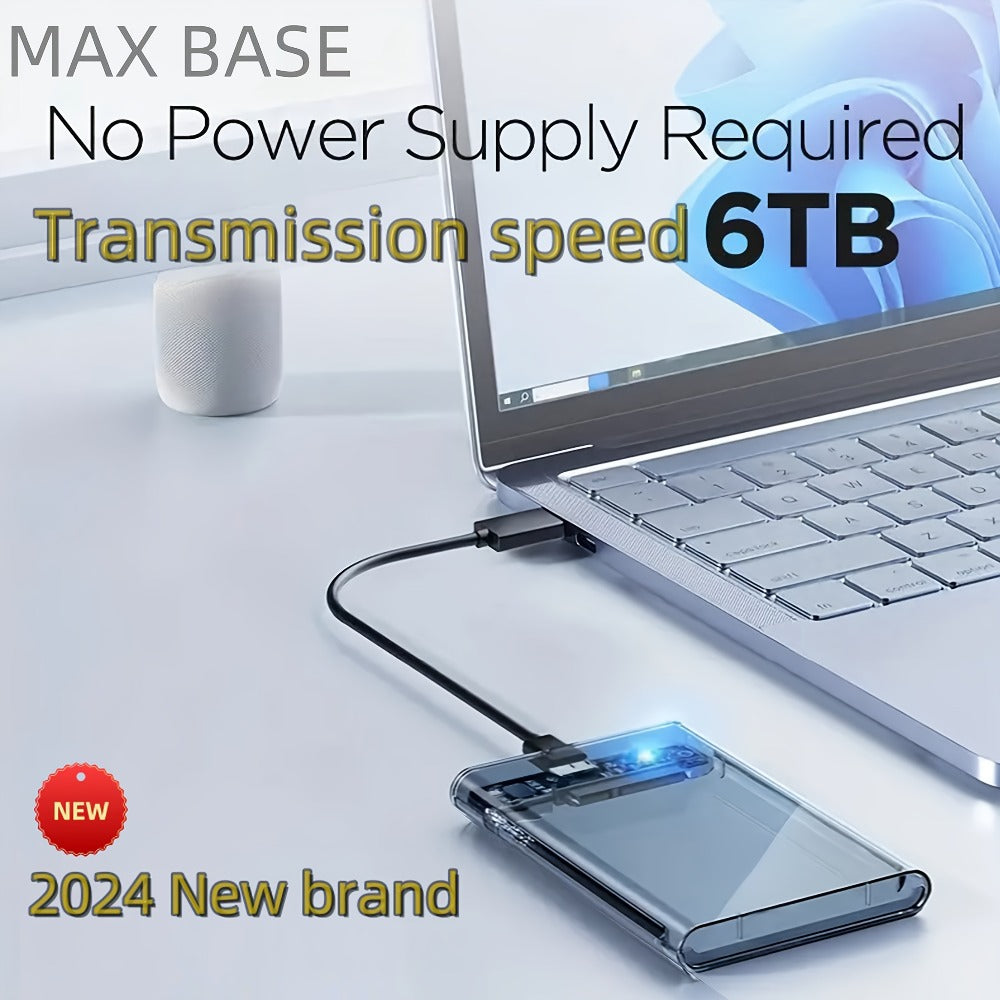 2.5 Inch External Hard Drive Enclosure USB 2.0 to SATA III Converter - Supports Up to 6TB HDD SSD