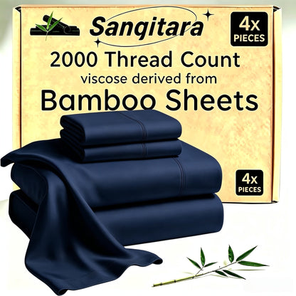 Cooling Fitted Sheet Bamboo Blend Ultra-Soft Deep Pocket Bed Sheet for Hot Sleepers Twin Full Queen King Size Machine Washable Breathable