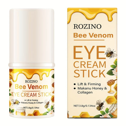 ROZINO Bee Venom and Honey Eye Cream Stick, 3.8g in a Compact White Twist-Up Cosmetic Tube