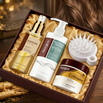 Argan Oil Hair Care Kit 4pcs for Women, Keratin & Moroccan Oil Deep Set with Conditioner, Hair Mask