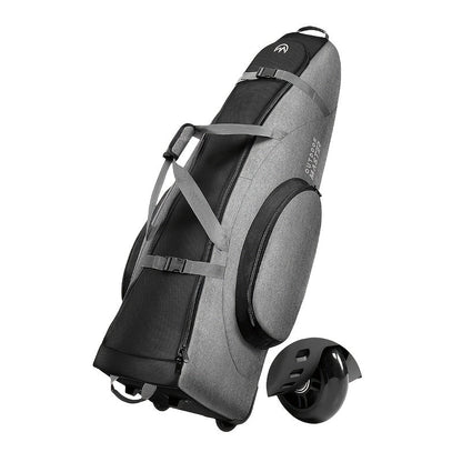 Golf Travel Bag with Reinforced Inline Wheels – 900D Heavy-Duty Oxford Padded Golf Club Travel Case with Shoes & Accessories Compartment
