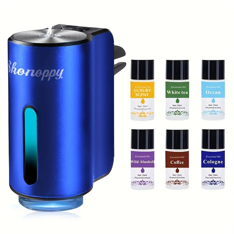 Car Air Freshener Diffuser USB Aromatherapy Humidifier with 3 6 10 Bottles Essential Oils for Entryways, Bedrooms and Living Spaces