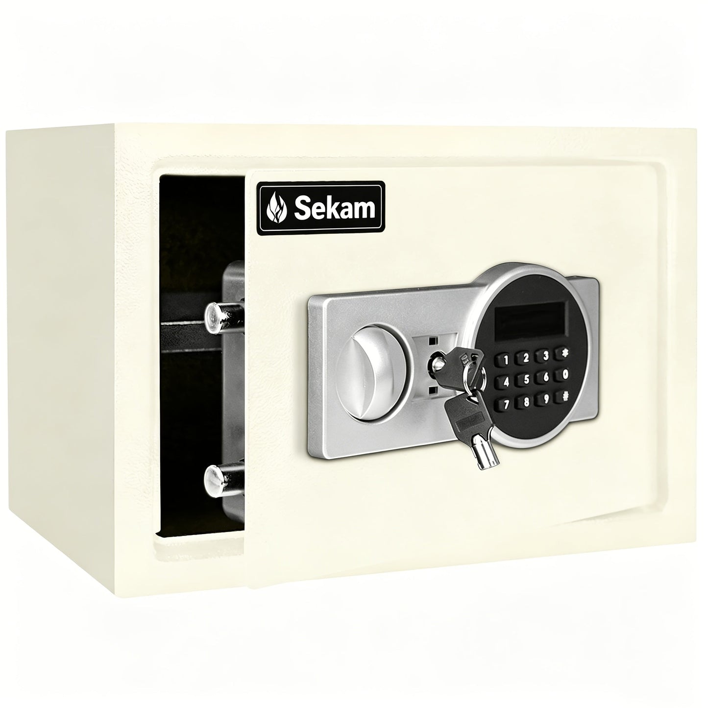 Fireproof Home Safe Box with Digital Keypad and Key Lock Steel Security Safe for Money for Entryways, Bedrooms and Living Spaces