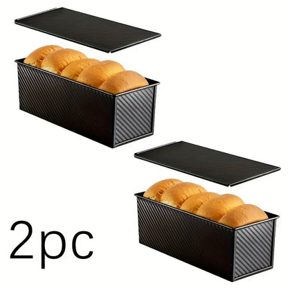Pullman Loaf Pan with Lid, Extra Large 12.3x4.7x4.3 Inch Sandwich Bread Pan with Vent Holes