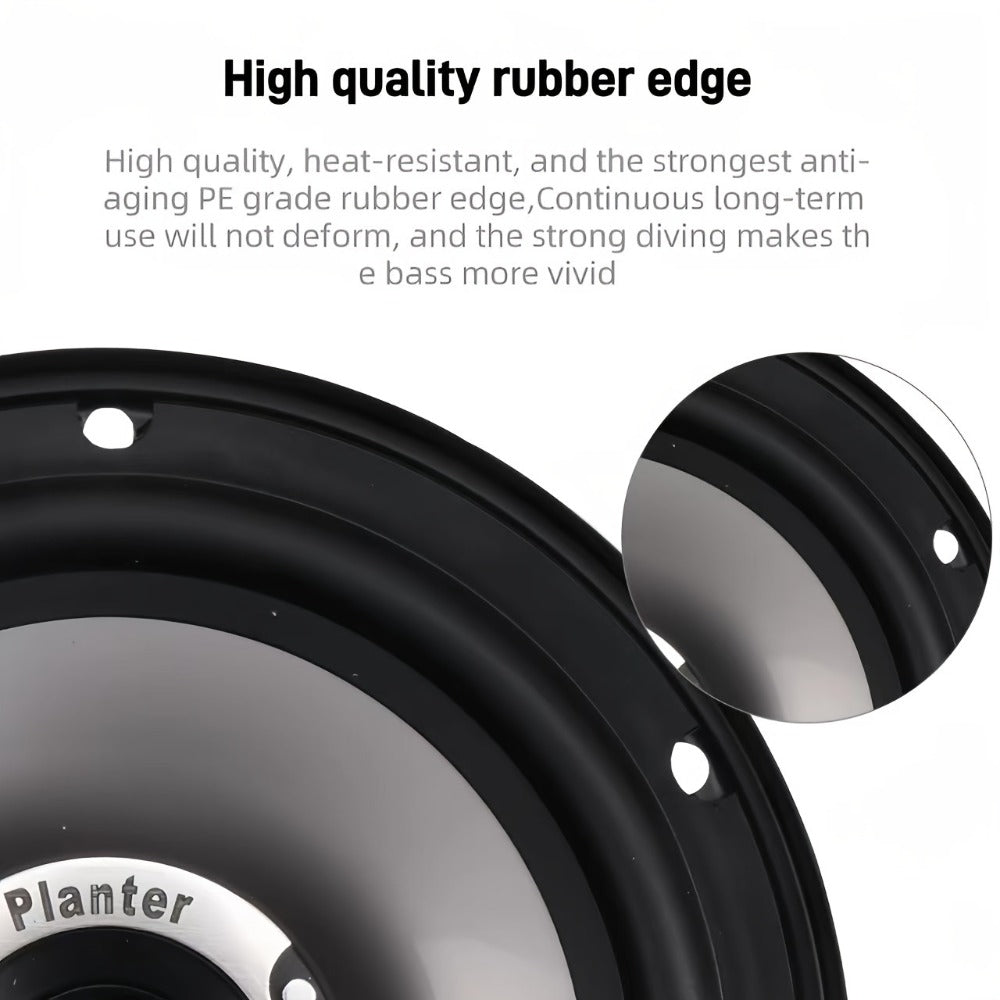 6.5 Inch 400W Car Coaxial Speakers HiFi Full Range – Rubber Edge, Strong Magnet, Universal Fit for Ford Chevy Toyota Honda