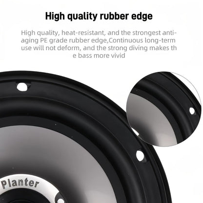 6.5 Inch 400W Car Coaxial Speakers HiFi Full Range – Rubber Edge, Strong Magnet, Universal Fit for Ford Chevy Toyota Honda